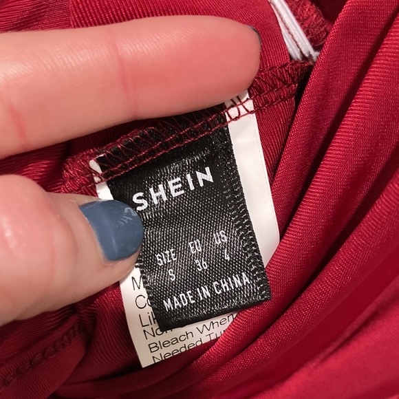 NWOT SHEIN Privé Solid Surplice Neck Ruched Bodysuit - Picture 8 of 10